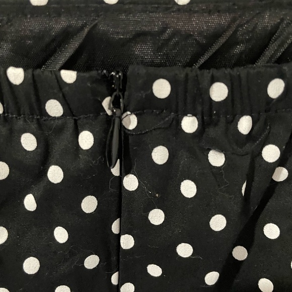 Black and White Polka Dot Skirt - Picture 2 of 3